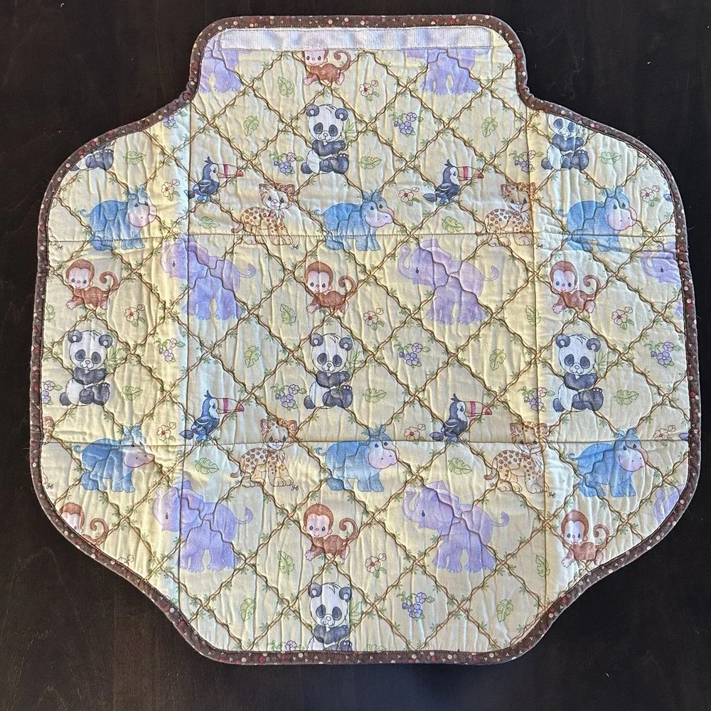 Handmade Travel Diaper Changing Pad Bag Precious Moments Baby Jungle Animals
